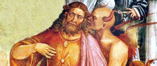 Jesus and antichrist manuscript illustration